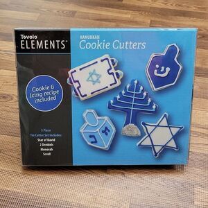 NWT! Tovolo Elements Hanukkah Cookie Cutter 5 Piece Set